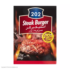 همبرگر 95 درصد گوشت قرمز 202 - 500 گرم