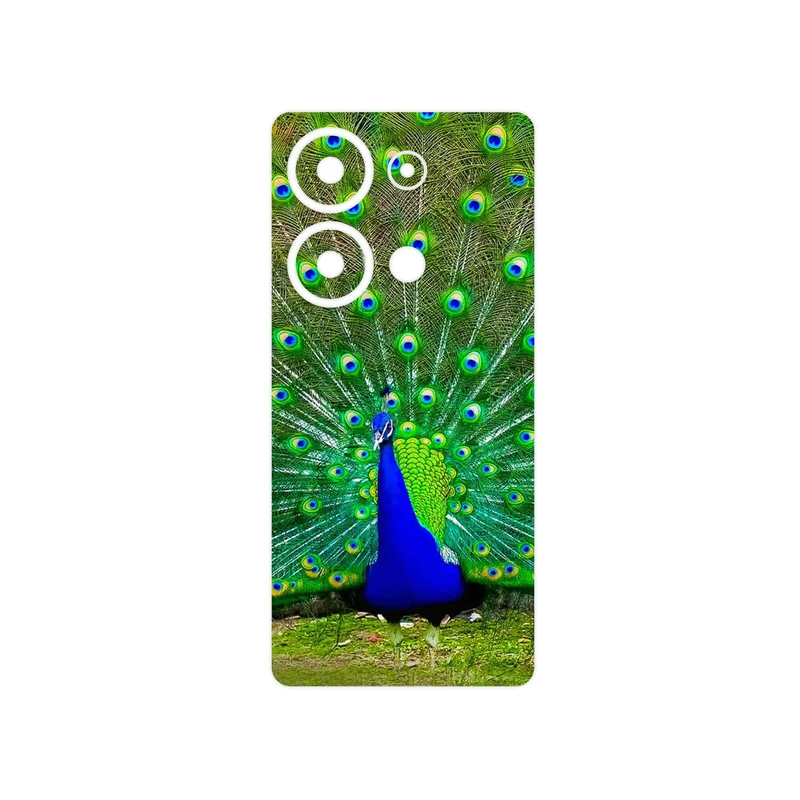 برچسب پوششی ماهوت مدل Peacock مناسب برای گوشی موبایل شیائومی Redmi Note 13 Pro 4G