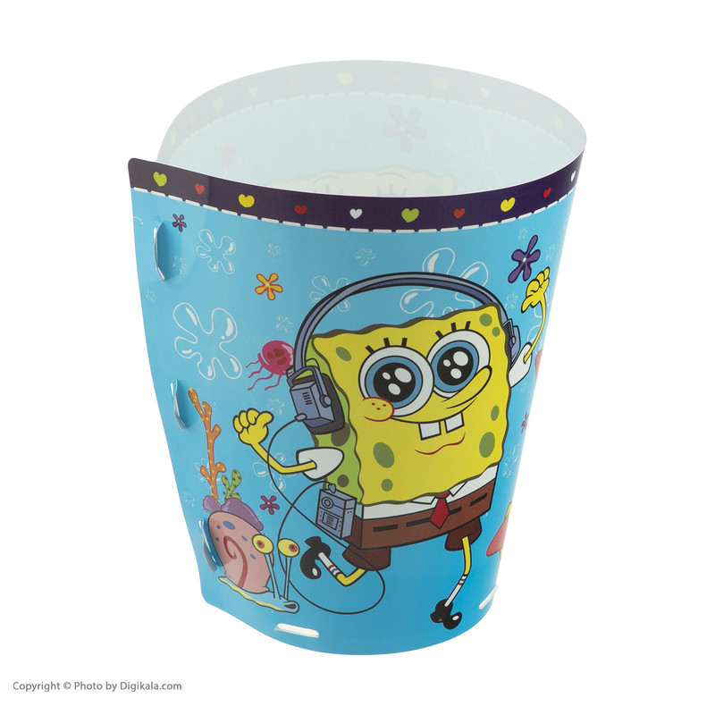 سطل زباله اتاق کودک طرح باب اسفنجی مدل KLP-05