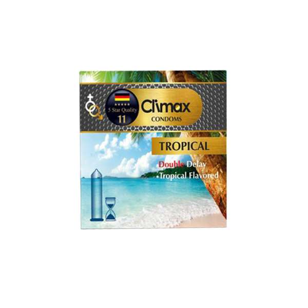 کاندوم کلایمکس مدل Tropical 11 بسته 3 عددی کاندوم کلایمکس مدل Tropical 11 بسته 3 عددی