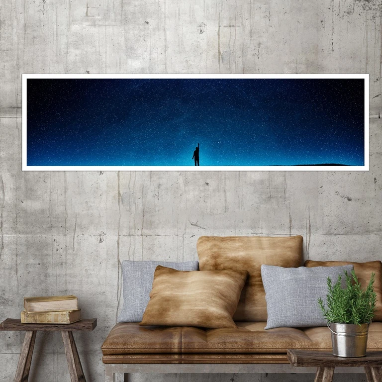 تابلو بکلیت طرح آسمان و ستارگان مدل کشیده W-7817