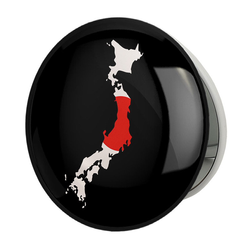 آینه جیبی خندالو طرح پرچم ژاپن مدل تاشو کد 20637 