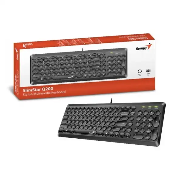 کیبورد جنیوس مدل SLIM STAR Q200