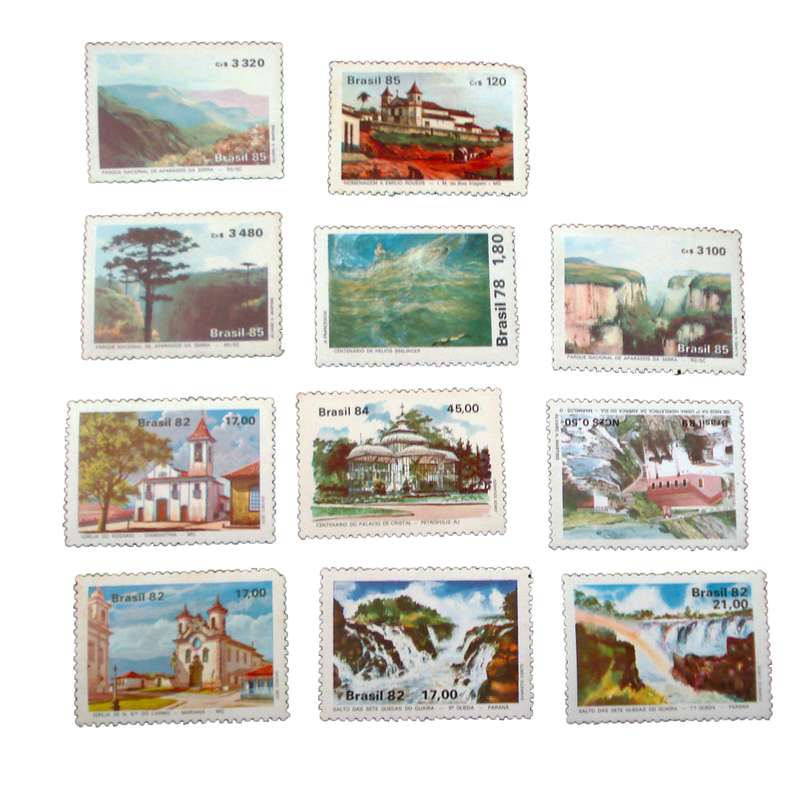 تمبر یادگاری مدل طبیعت کد bc-1988 مجموعه 11 عددی