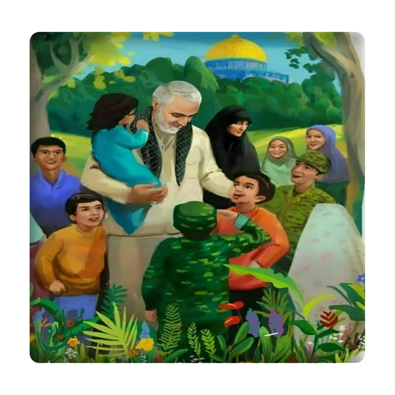 کاشی مبین ایده مدل حاج قاسم و کودکان km10 کد 722 