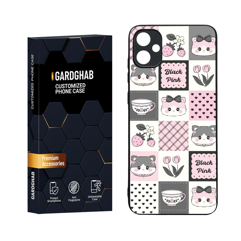 کاور گارد قاب مدل دورژله ای پشت گلس دخترانه مناسب برای گوشی موبایل سامسونگ Galaxy A05