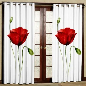  پرده بارمان دکور طرح گل مدل مخمل پانچی کد 4821 W سایز 140x200 سانتی متر