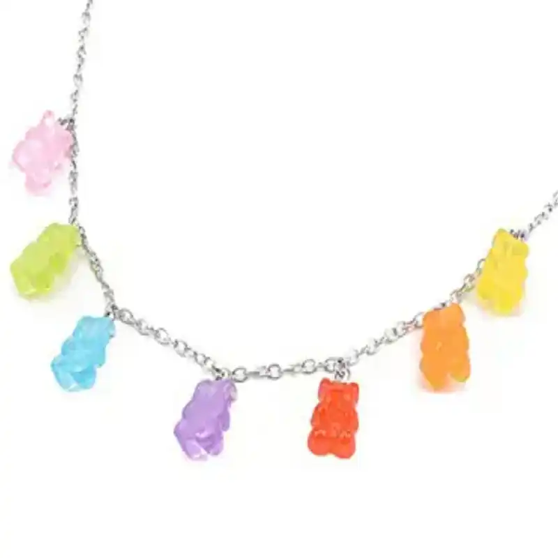 گردنبند زنانه مدل خرس های پاستیلی رزینی