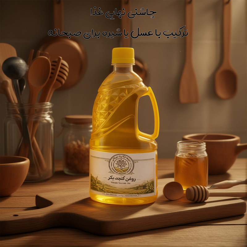 روغن کنجد مزرعه هیرکانی - نیم لیتر