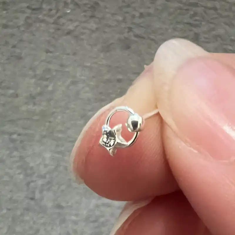 پیرسینگ نقره زنانه گیرا مدل G1182