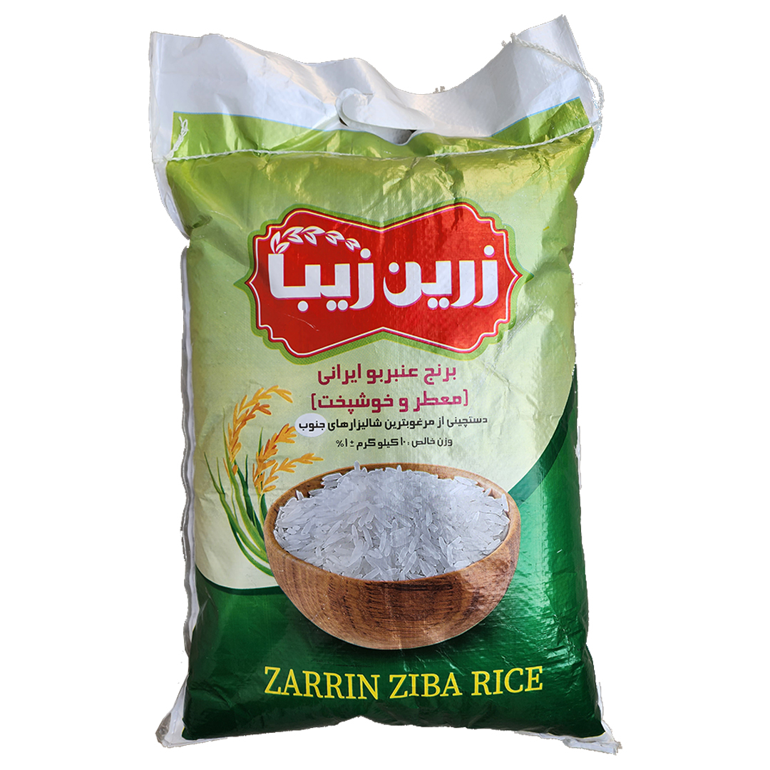 نکته خرید - قیمت روز برنج عنبربو ایرانی معطر خوشپخت زرین زیبا - 10 کلیوگرم خرید