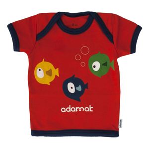 نقد و بررسی تی شرت آستین کوتاه نوزادی آدمک طرح ماهی کد 01 توسط خریداران