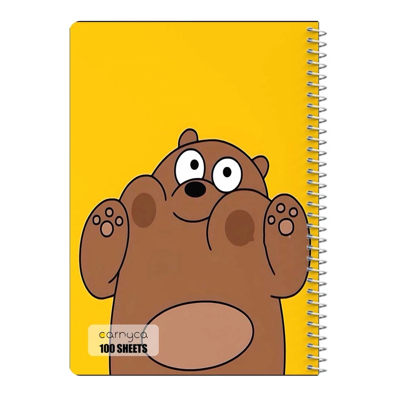 دفتر مشق 100 برگ سیمی کارنیکا طرح سه خرس کله پوک We Bare Bears کد 29451