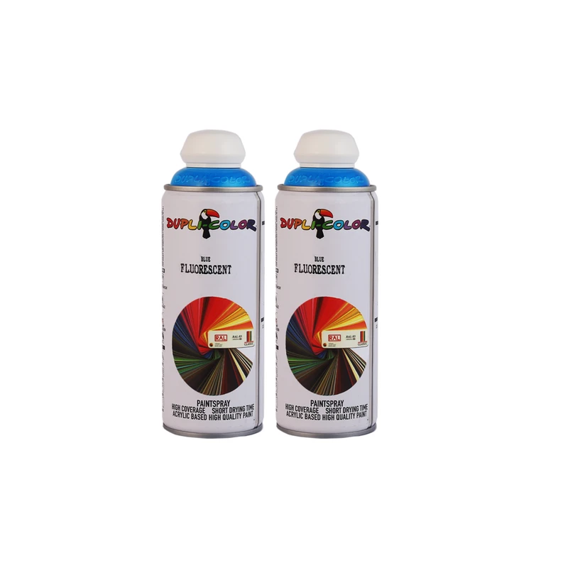 اسپری آبی فلورسنت دوپلی کالر مدل Blue Fluorescent حجم 400 میلی لیتر مجموعه 2 عددی