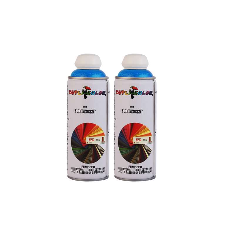اسپری آبی فلورسنت دوپلی کالر مدل Blue Fluorescent حجم 400 میلی لیتر مجموعه 2 عددی