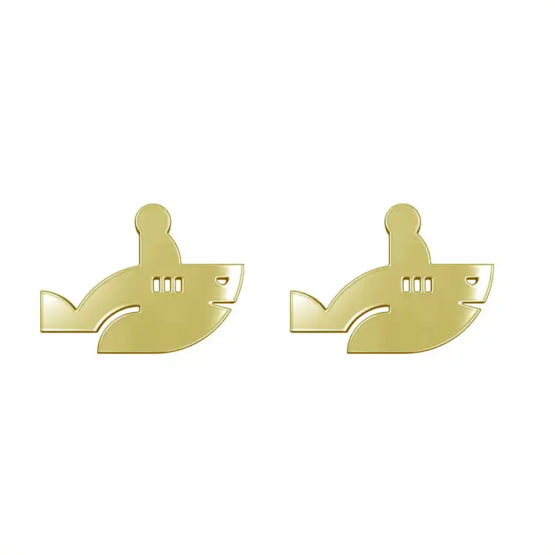 گوشواره طلا 18 عیار زنانه مدوپد مدل ماهی کد GA1-16064