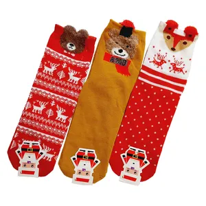 جوراب ساق بلند زنانه مدل کریسمسی 01 بسته 3 عددی