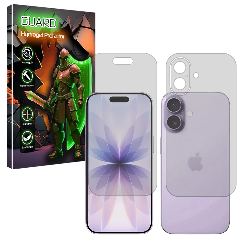 محافظ صفحه نمایش مات گارد مدل Tough مناسب برای گوشی موبایل اپل iPhone 17 به همراه محافظ پشت گوشی