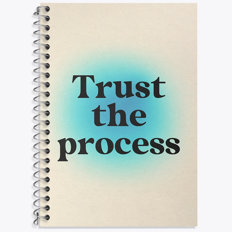 دفتر زبان 50 برگ خندالو مدل سه خط طرح Trust The Process کد N2342