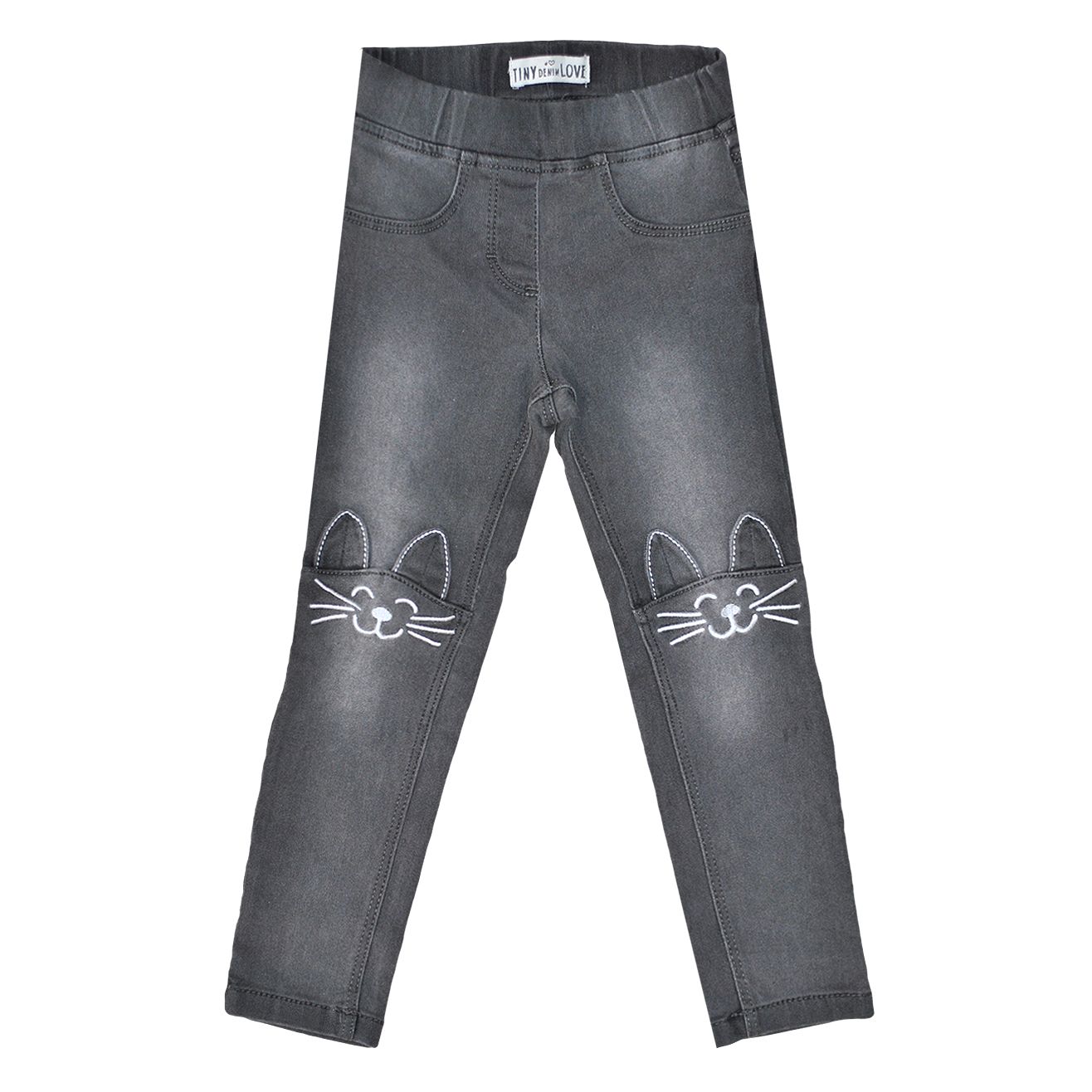 شلوار دخترانه لوپیلو مدل گربه زانو دار 8983 - - 1