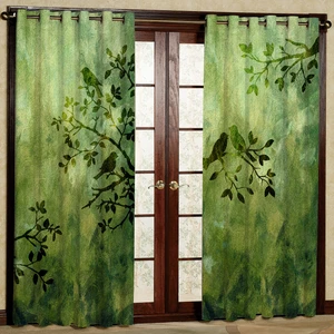 پرده مدل پرنده مخمل پانچی کد 1121L سایز 140x280 سانتی متر