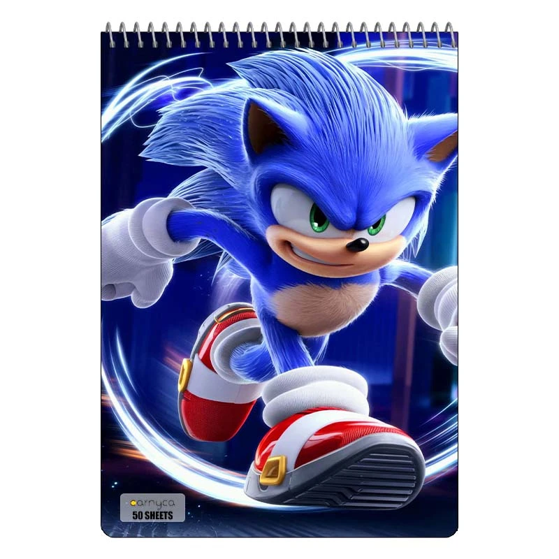 دفتر نقاشی 50 برگ سیمی کارنیکا طرح سونیک Sonic کد 74394