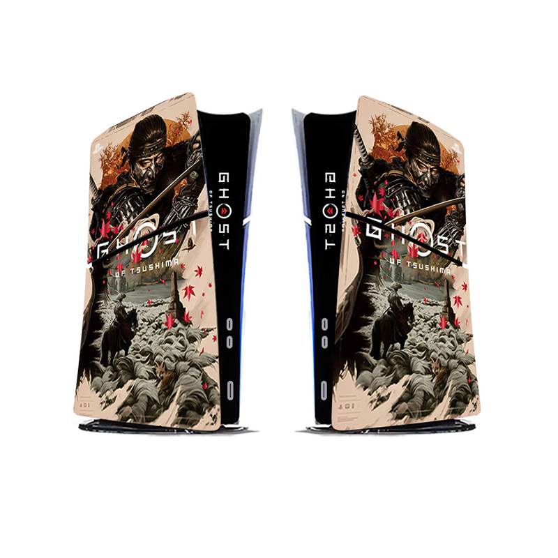 برچسب کنسول بازی پلی استیشن5 اسلیم دیجیتال توییجین وموییجین مدل Ghost of Tsushima 09 مجموعه6 عددی