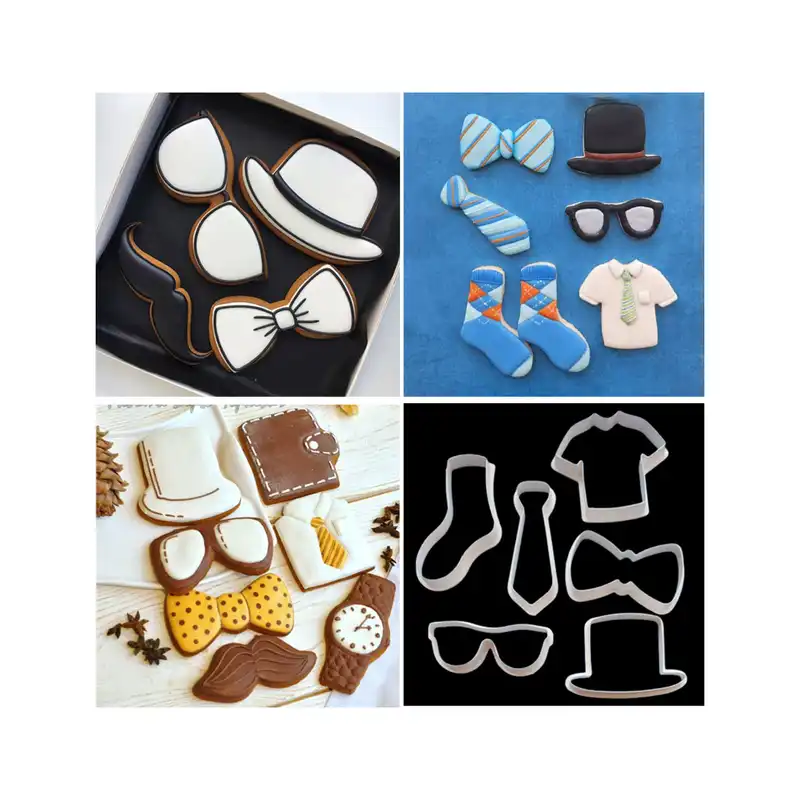 کاتر شیرینی پزی مدل پوشاک مردانه بسته 6 عددی