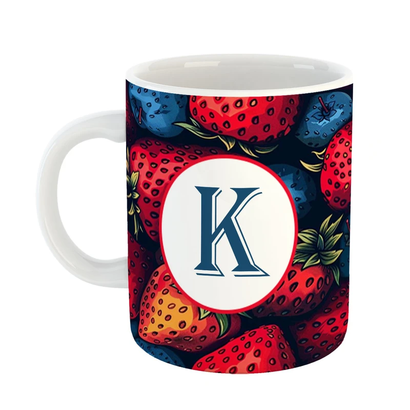 ماگ پادآفرین مدل میوه طرح حرف K کد 42