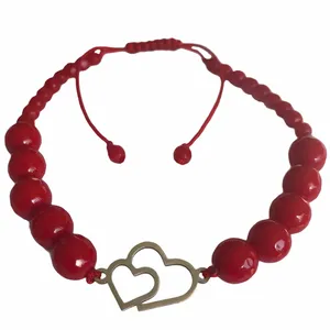 دستبند نقره زنانه مدل دو قلب