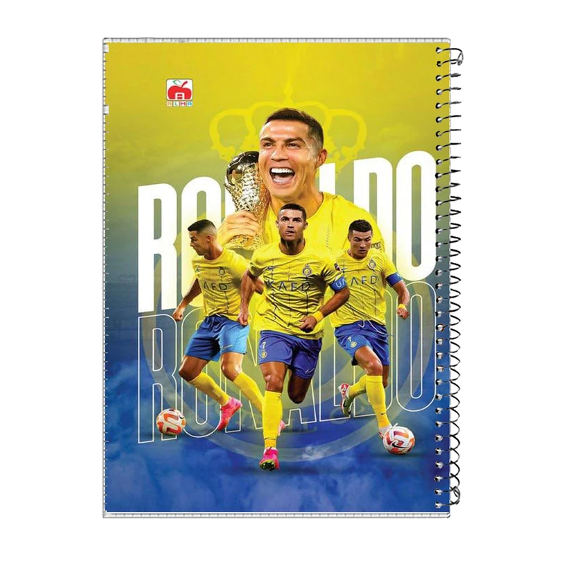 دفتر مشق 100 برگ آلما مدل طلقی طرح رونالدو کد 7182