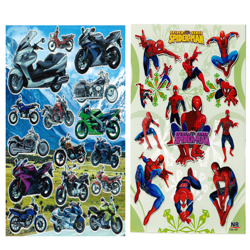 برچسب مرد عنکبوتی و موتور کد T111 مجموعه 2 عددی