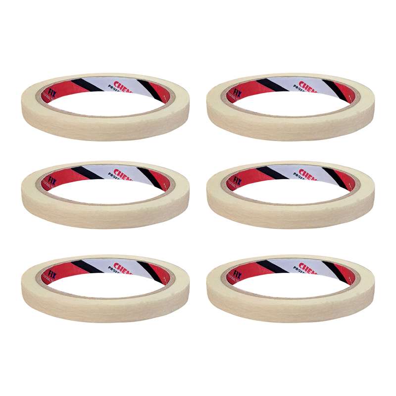 نوار چسب کاغذی چمفیکس مدل 12Y عرض 1 سانتی متر بسته 6 عددی