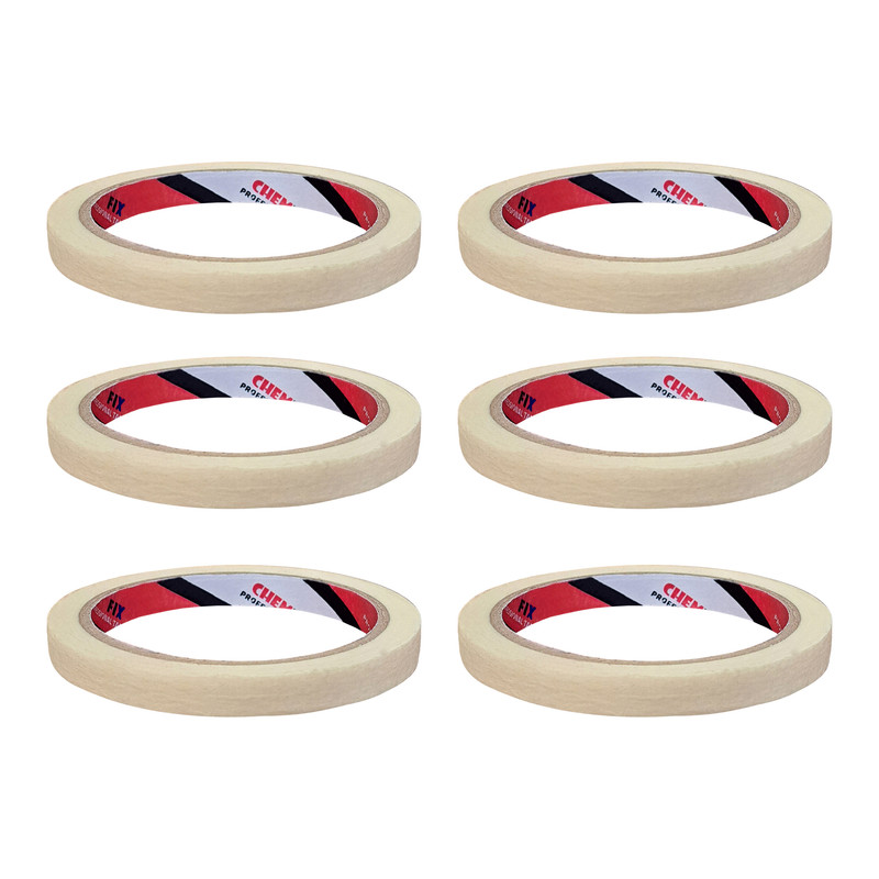 نوار چسب کاغذی چمفیکس مدل 12Y عرض 1 سانتی متر بسته 6 عددی