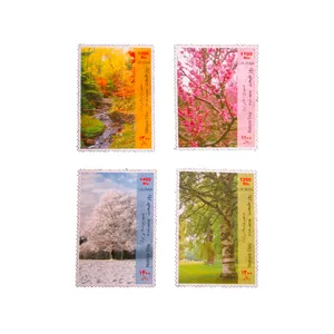 تمبر یادگاری طرح طبیعت مدل فصل‌ها کد fasl-224 مجموعه 4 عددی