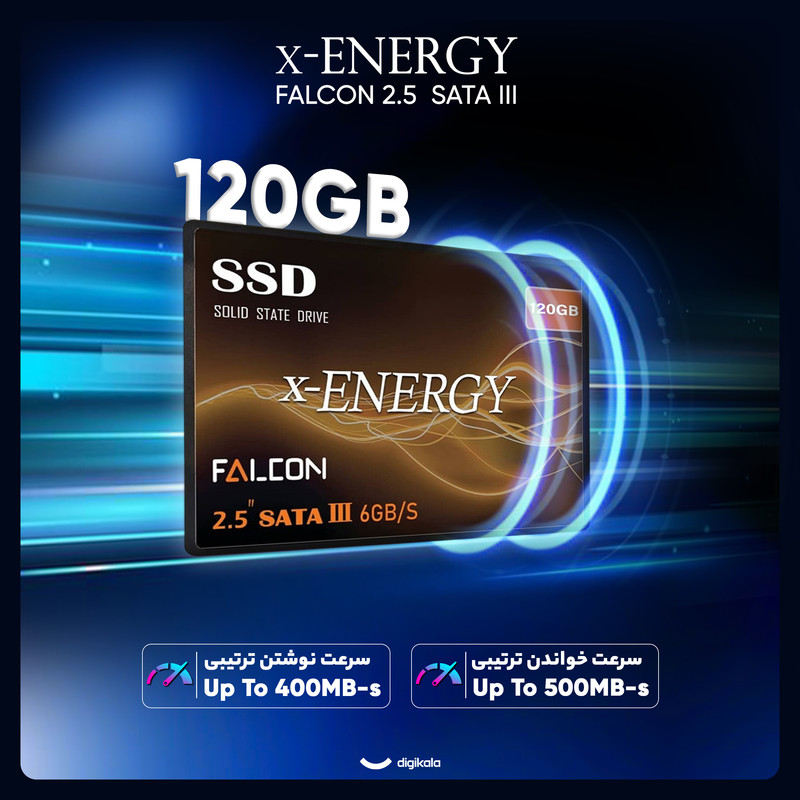 اس اس دی اینترنال SATA III ایکس انرژی مدل FALCON ظرفیت 120 گیگابایت