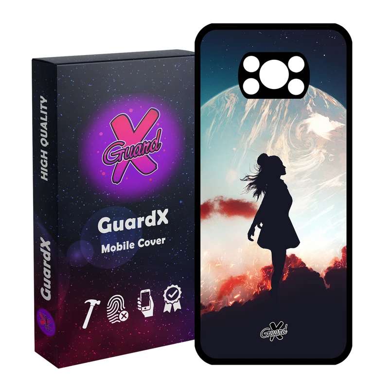 کاور گارد ایکس طرح دختر مدل Glass10195 مناسب برای گوشی موبایل شیائومی Poco X3 / Poco X3 NFC