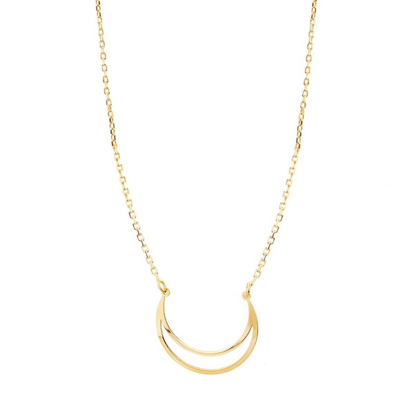 گردنبند طلا 18 عیار زنانه قیراط طرح ماه کد GH3478