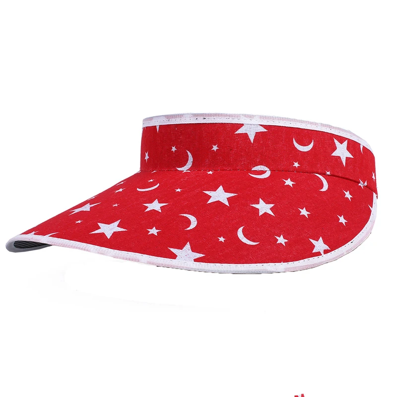 کلاه آفتابگیر مدل پشت کش طرح ماه و ستاره