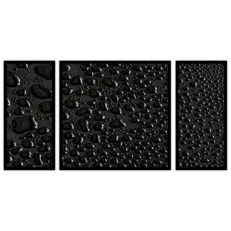 تابلو بکلیت طرح مدرن و هنری قطره آب مدل B-bu3451مجموعه 3 عددی