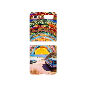 MAHOOT Collage of Orange Sky Cover Sticker for Samsung Galaxy Z Flip