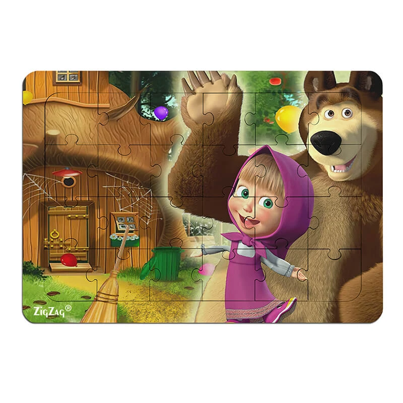 پازل 24 تکه زیگ زاگ طرح میشا و ماشا کد 240033