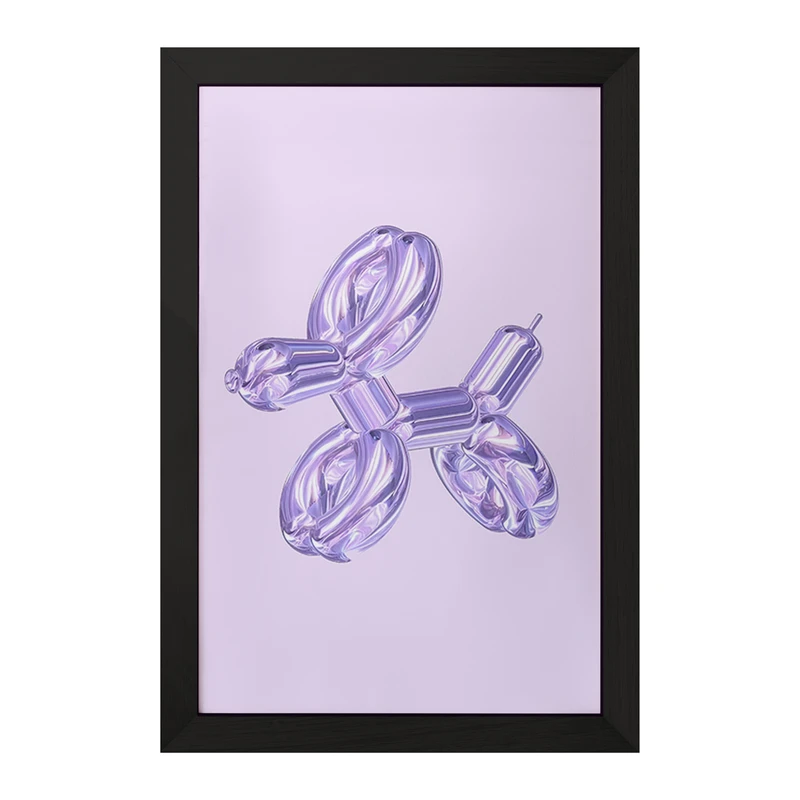 تابلو خندالو مدل بادکنک سگ بنفش کد F3722