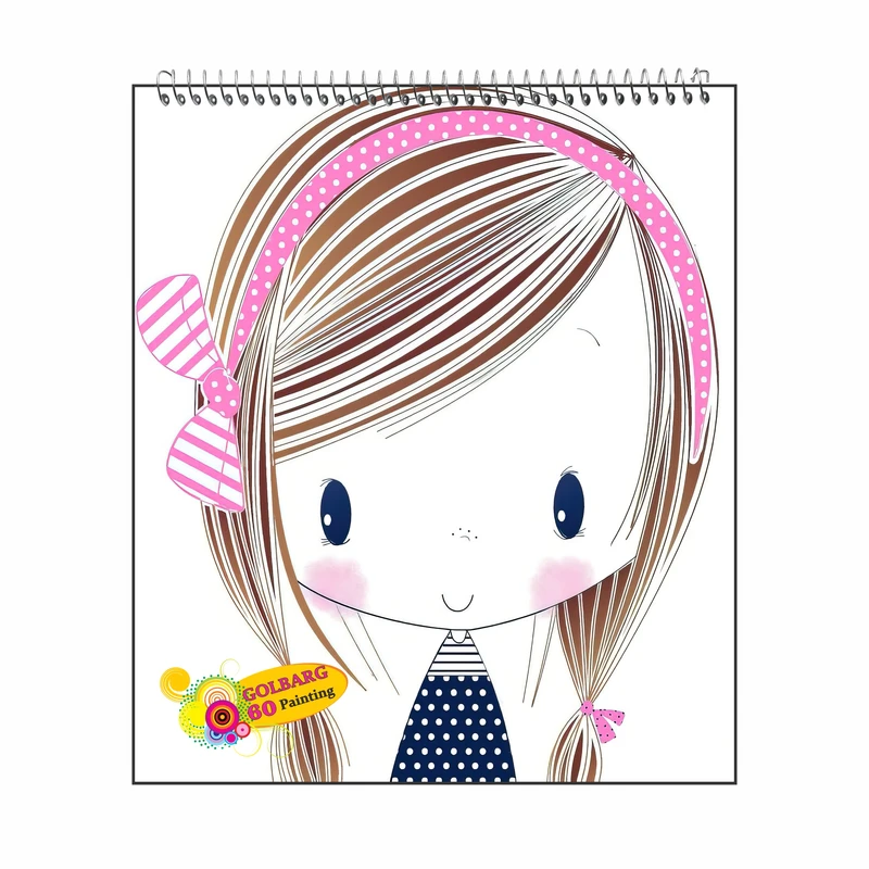 دفتر نقاشی 60 برگ گلبرگ طرح دخترانه کد  601309