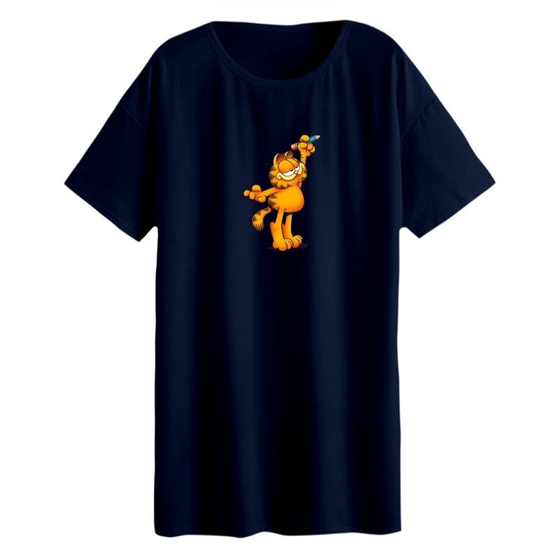 تی شرت لانگ آستین کوتاه زنانه مدل گارفیلد کد 04