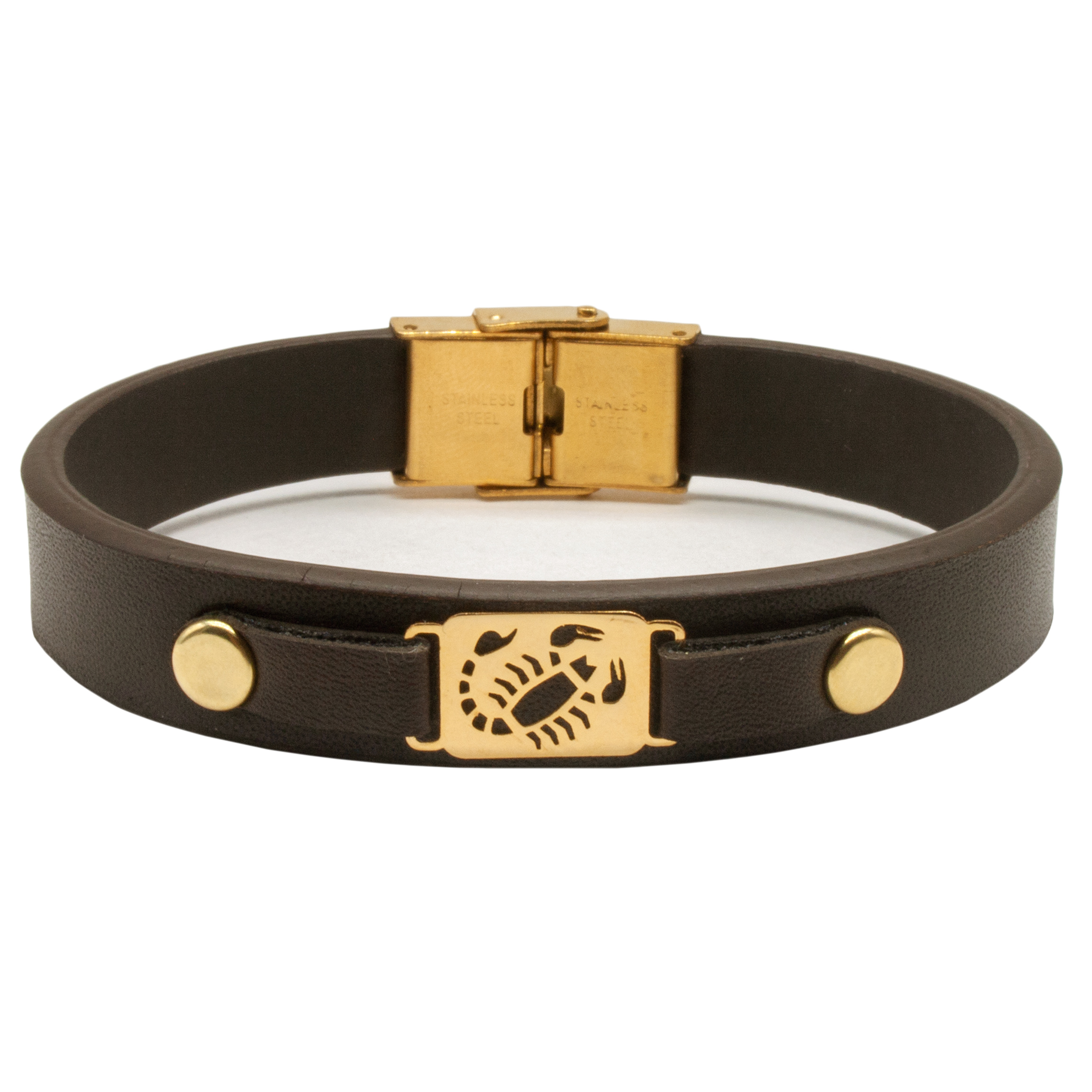 دستبند طلا 18 عیار مردانه سهی طرح نماد آبان مدل SB24