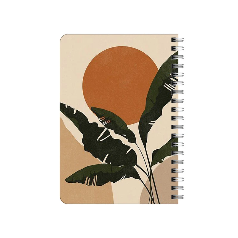 دفترچه یادداشت بامبیلیپ مدل چوبی طرح منظره مینیمال غروب کد 3380133