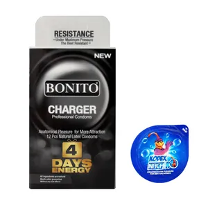 کاندوم بونیتو مدل CHARGER بسته 12 عددی به همراه کاندوم ناچ کدکس مدل بلیسر