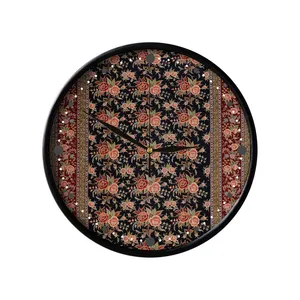 ساعت دیواری مدوپد طرح فرش قم گلفرنگ سراسر مدل C-Ghom033