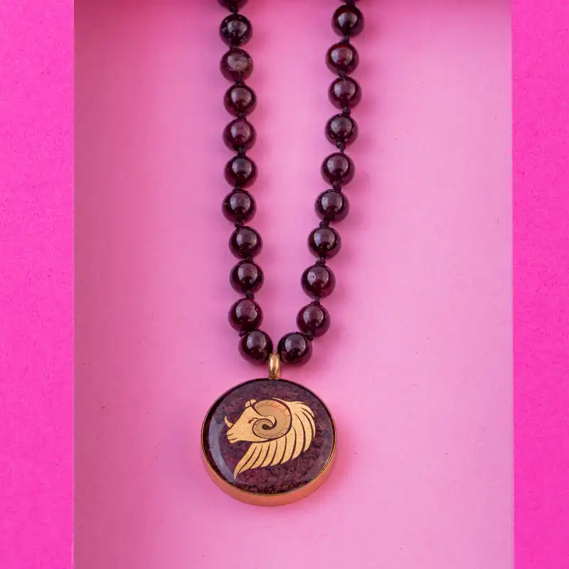 گردنبند زنانه زرسام مدل ماه فروردین کد 10006370